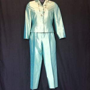 Green Apple Iridescent Pant Suit by Ann Taylor